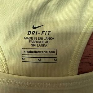 Nike Dri-FIT Pale Yellow Sports Bra